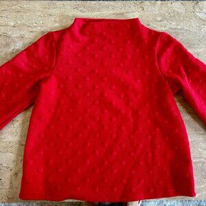 Womens W5 red swiss dot sweater size Medium